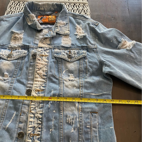 Rolling Paper distressed splatter denim jacket - Picture 5 of 7